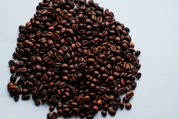 coffee beans on white background