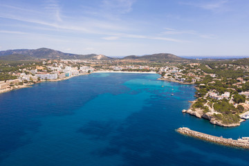 Fototapeta na wymiar Aerial photography of Mallorca coastline. 