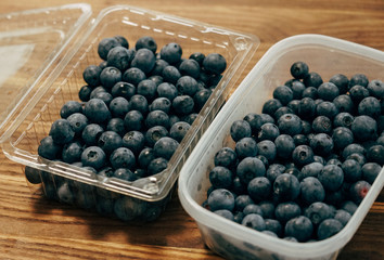 blueberries in a bow