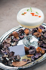 cocktail with foam