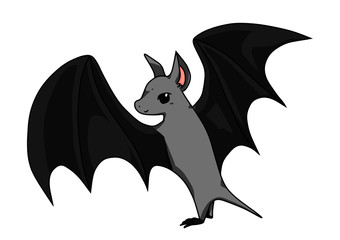 コウモリ（白背景）