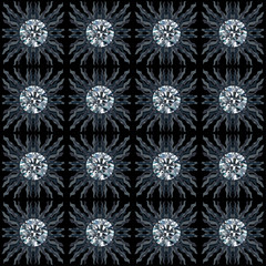 Seamless pattern with shining diamonds