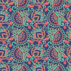 Floral seamless pattern. damask vector background