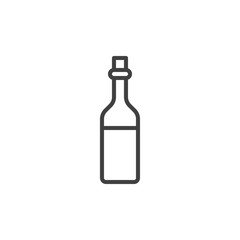 Wine bottle line icon. linear style sign for mobile concept and web design. Winery alcohol drink outline vector icon. Symbol, logo illustration. Vector graphics