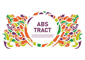 colorful abstract shape. banner layout design, landing page design, poster design