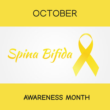 Vector Graphic Of Spina Bifida Month Good For World Spina Bifida Celebration. Flat Design. Flyer Design.flat Illustration. Spina Bifida.