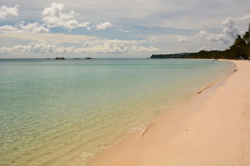 Fototapeta na wymiar Wiew of White Beach. Boracay island. Aklan. Western Visayas. Philippines