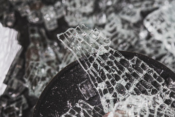 Broken sharp glass pattern texture