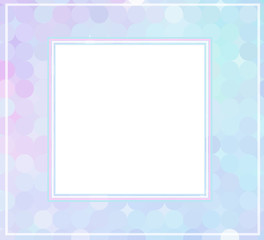 Frame for text in pastel pink and blue colors. 
