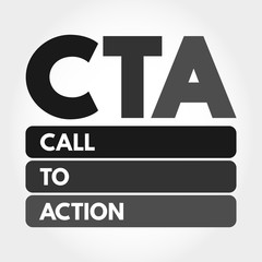 Fototapeta premium CTA - Call To Action acronym, business concept background