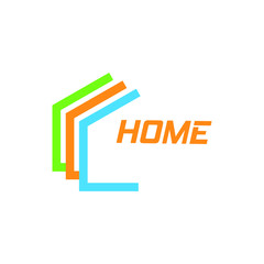 Simple Geometric House Real Estate Architecture Construction Logo. Abstract real estate icon. Home, house, building, construction, property logo. Mosque logo.