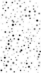Scattered random black dots. Dark points dispersio