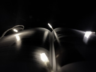 Abstract light on Book Black and White