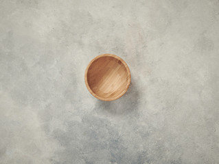 Empty plate and marble background grey style, up concept.