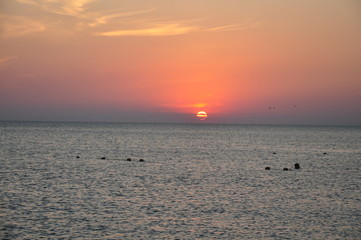 sunset at the beach