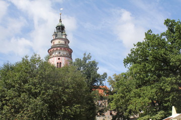 A peaceful old historical brick building a in cesky krumlov