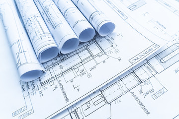 Technology blueprints. The part of engineering project.
