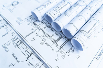 Technology blueprints. The part of engineering project.
