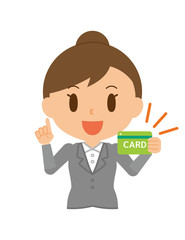 キャリアウーマン　クレジットカード　キャッシュカード