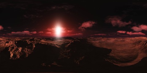 Mars, HDRI, environment map , Round panorama, spherical panorama, equidistant projection, 360 high resolution panorama, 3d rendering © ustas