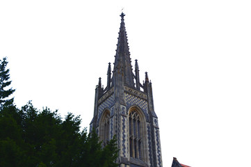 Fototapeta na wymiar All Saints church spire Marlow UK