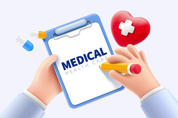 Doctor keeping medical record