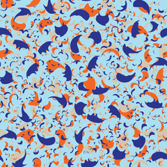 Abstract confetti background. Seamless terrazzo pattern.