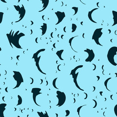 Fototapeta premium Lunar seamless pattern. Rural moon surface texture. Abstract confetti background.