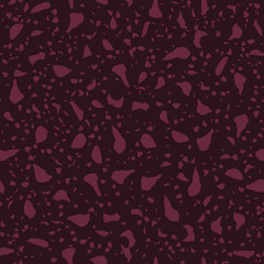 Terrazzo flooring vector seamless pattern. Texture of floor, composed of different kind of stone.