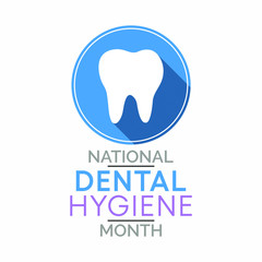 Vector illustration on the theme of Dental Hygiene month observed each year during October.