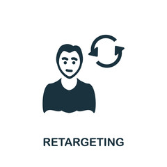 Retargeting icon. Simple element from social media collection. Creative Retargeting icon for web design, templates, infographics and more