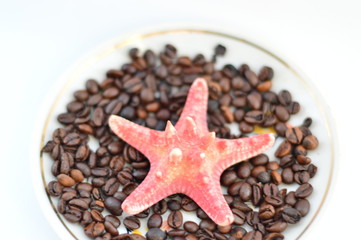 coffee beans and star anise