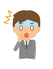 ビジネスマン　蒼ざめる　驚く