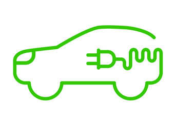 Electric car icon. 