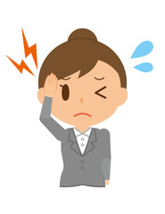 キャリアウーマン　頭痛　偏頭痛