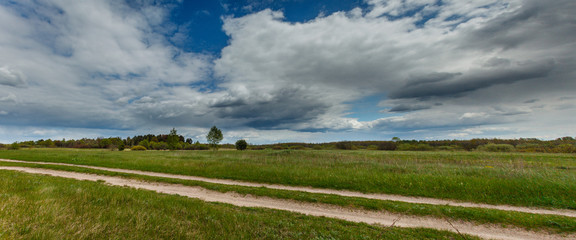 Fototapeta premium country road panorama_01