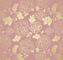 wedding card design, paisley floral pattern , India	