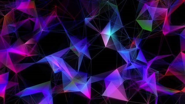 Plexus Animations Pack of 4 text, colorful plexus and glowing network of connections against black b