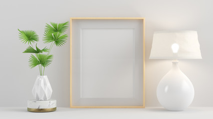 Wooden frame mockup