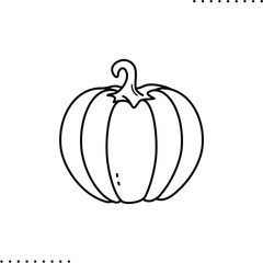 pumpkin vector icon in outline
