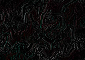 Dark green and pink marble abstract on black background design. Concept: illustration, colorful