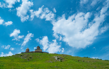 Gergeti Church, Kazbegi Reserve, Georgian Military Highway, Mtskheta-Mtianeti Region, Georgia, Middle East