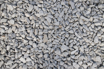 pile of rubble close up. Preparation for the construction of gray rubble