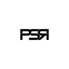 psr letter original monogram logo design