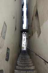 Streets view in Amalfi town on coast in Campania, Italy