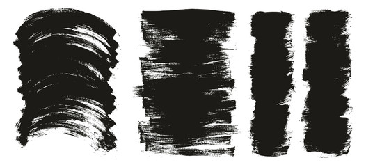 Flat Paint Brush Thin Curved & Long & Short Background High Detail Abstract Vector Background Set 