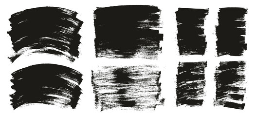 Flat Paint Brush Thin Curved & Long & Short Background High Detail Abstract Vector Background Set 