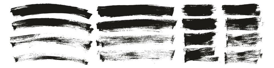Flat Paint Brush Thin Curved & Long & Short Background High Detail Abstract Vector Background Set 
