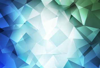 Light Blue, Green vector abstract mosaic backdrop.