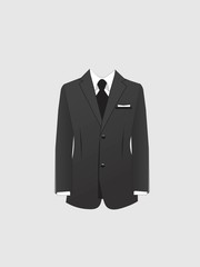 Vector illustration of a man formal  isolated suit on a light gray background.
Easy edits layered vector EPS10